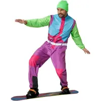 TecTake dressforfun - herenkostuum retro 80er 90er ski pak - L - Verkleedkleding carnaval - Halloween - Verkleden - Feestkleding - Carnavalskleding - Feest - Partykleding