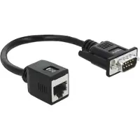 DeLOCK Adapter Serieel [1x D-sub stekker 9-polig - 1x RJ45-bus] 20 cm Zwart