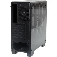 Zalman S2 - ATX Midi Tower PC Case, Pre-installed: 120mm black fan (achter), ventilatie opening voorzijde voor efficiente koeling, -acryl window (links)
