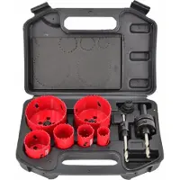 AWTOOLS AW49660 - Bimetalen Gatenzaag Set - 8 Delig - HSS M3 Staal - 22-73mm