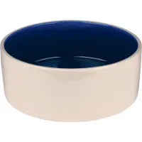 Trixie Keramische Voer/Waterbak crème/blauw ø 22 cm