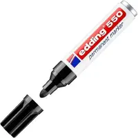 Edding 550 permanent marker, Ronde punt 3-4 mm, zwart, 10 stuks