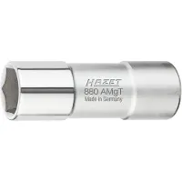 Hazet Bougiedopsleutel 880AMGT · 3/8 inch (10 mm) vierkant hol · Buiten-zeskant-profiel · SW 16 mm · 5/8?