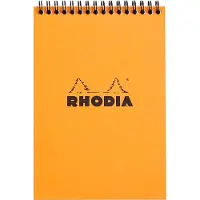 Rhodia A5 spiraal notitieblok vierkant ruling - oranje