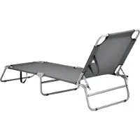 Casa.pro Ligbed Carcao 186x55x24 cm donkergrijs en zilverkleurig mat
