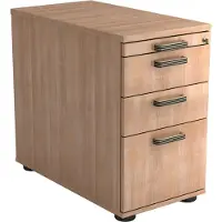 Hjh OFFICE PRO SIGNA SC40 SG - Rolcontainer Hout Walnoot met ophangsysteem Greeplijst kunststof
