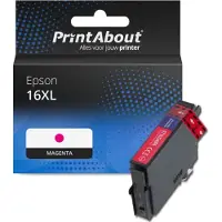 PrintAbout Inktcartridge 16XL (C13T16334012) Magenta Hoge capaciteit geschikt voor Epson