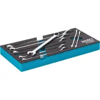 Hazet Ring-steeksleutelset 163-292/8 · Buitentwaalfkant tractieprofiel · 8-delig · 10 · 11 · 13 · 14 · 15 · 17 · 19 · 22