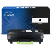 PrintAbout Huismerk Lexmark 51B2000 (512) Toner Zwart