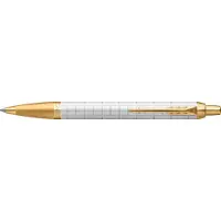 Parker IM Premium balpen | Pearl met gouden detail | Medium punt met blauwe inkt | Geschenkdoos
