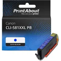 PrintAbout Huismerk Canon CLI-581XXL PB Inktcartridge Foto-blauw Extra hoge capaciteit