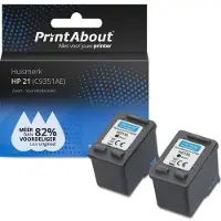 PrintAbout Huismerk HP 21 (C9351AE) Inktcartridge Zwart