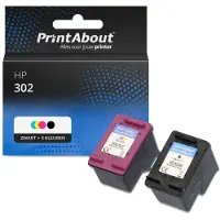 PrintAbout Inktcartridge 302 (X4D37AE) Zwart + 3 kleuren Multipack geschikt voor HP