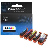 PrintAbout Huismerk Epson 33XL (C13T33614012) Inktcartridge Foto-zwart Hoge capaciteit