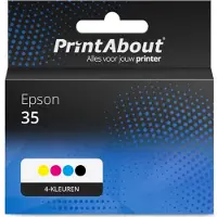 PrintAbout Huismerk Epson 35 (C13T35864010) Inktcartridge 4-kleuren Multipack