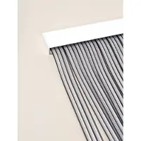 Degor - deurgordijn - vliegengordijn - luxe lamellen - transparant/zwart - 90x210cm