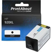 PrintAbout Inktcartridge 920XL (CD975AE) Zwart Hoge capaciteit geschikt voor HP