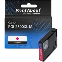 PrintAbout Inktcartridge PGI-2500XL M Magenta Hoge capaciteit geschikt voor Canon