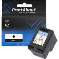 PrintAbout Huismerk HP 62 (C2P04AE) Inktcartridge Zwart