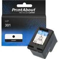 PrintAbout Inktcartridge 301 (CH561EE) Zwart geschikt voor HP