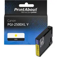 PrintAbout Inktcartridge PGI-2500XL Y Geel Hoge capaciteit geschikt voor Canon