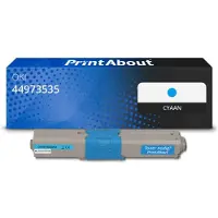 PrintAbout Huismerk OKI 44973535 Toner Cyaan