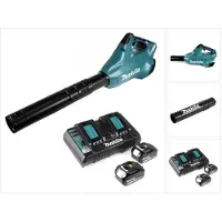 Makita DUB 362 PT accu bladblazer 36V + 2x oplaadbare batterijen 5.0Ah + dubbele lader