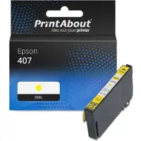 PrintAbout Inktcartridge 407 (C13T07U440) Geel geschikt voor Epson