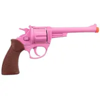 Funny fashion Roze speelgoed pistool 8 shots - Verkleedattributen