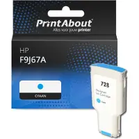 PrintAbout Inktcartridge F9J67A (728) Cyaan Extra hoge capaciteit geschikt voor HP
