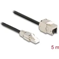 DeLOCK Cable RJ45 plug field assembly to Keystone Module RJ45 jack Cat.6A 5 m