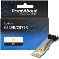 PrintAbout Huismerk Epson C529R/C579R (T01C400) Inktcartridge Geel Hoge capaciteit