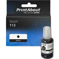 PrintAbout Inktcartridge 113 (C13T06B140) Zwart geschikt voor Epson
