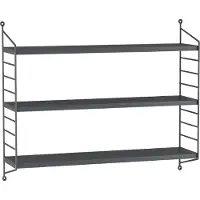 En.casa Wandplank Strängnäs set van 2 verstelbaar 50x60x15 cm donkergrijs []