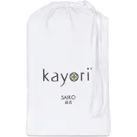 Kayori Molton Hoeslaken Saiko Wit (Katoen)-80 x 220 cm