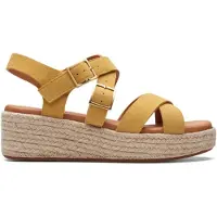 Clarks Sandalettes Clarks Women Kimmei Buckle Yellow Suede-Schoenmaat 38