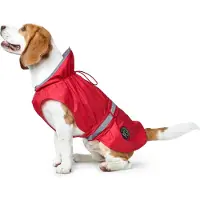 Hunter - Dog Coat Uppsala Rain - Hondenjas Rücken 55 cm - Hals 34-70 cm / Bauch 56-70 cm, rood