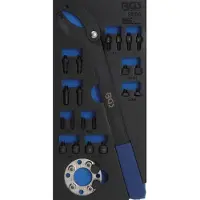 Bgs Accessoires voor gereedschapskoffers, Werkplaatswageninzet 1/3: Nokkenasbevestigingsgereedschapsset voor VAG