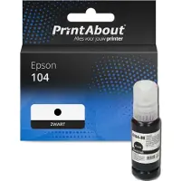 PrintAbout Huismerk Epson 104 (C13T00P140) Inktcartridge Zwart