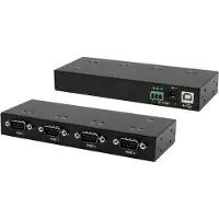EXSYS USB 2.0 naar 4S seriële RS-232 poorten, metalen behuizing, met FTDI chipset, Data converter