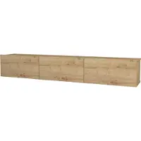 En.casa Tv-meubel Paltamo zwevend 180x31x29,5 cm eiken