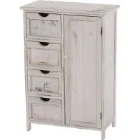 MCW Ladekast -D12, ladekast, shabby-look vintage 82x55x30cm ~ wit