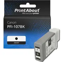 PrintAbout Inktcartridge PFI-107BK Zwart geschikt voor Canon