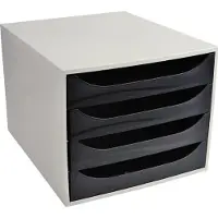 Exacompta Ecobox Office ladeblok zwart (4 laden)