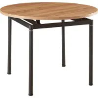 En.casa Eettafel Hemnes Ø100x75 cm cm eikenkleurig en zwart