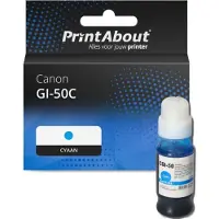 PrintAbout Inktcartridge GI-50C Cyaan Hoge capaciteit geschikt voor Canon