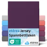 Eterea Cosmesi Naturale etérea Jersey Hoeslaken 180x200 - 200x200 cm Oekotex Made in Green - 100% katoen - Pruim