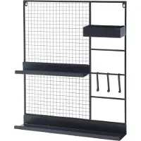 En.casa Wandrek Westre metaal 70x60x11 cm zwart