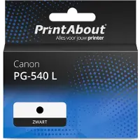 PrintAbout Huismerk Canon PG-540 L Inktcartridge Zwart Hoge capaciteit