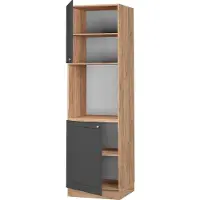 Vicco Fame-Line Ovenombouwkast – 60 cm open Antraciet-goud